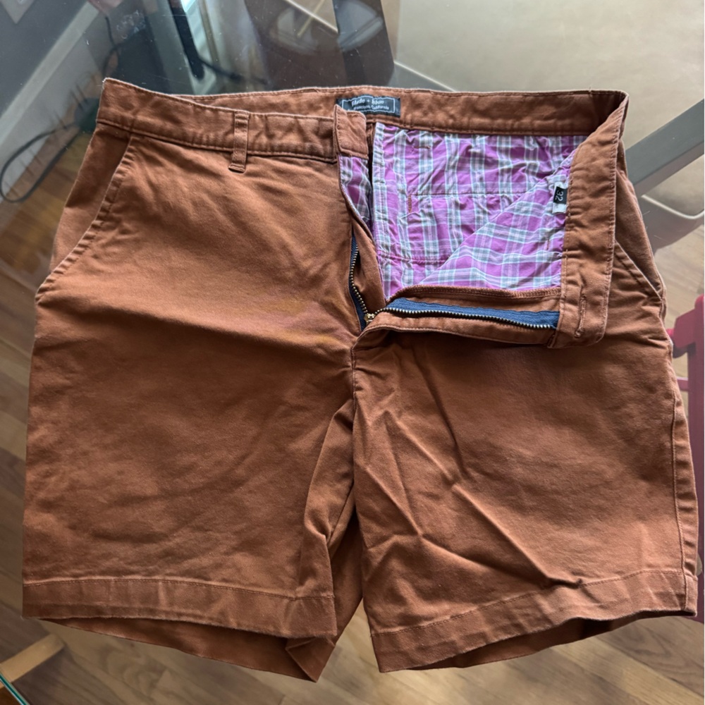 Blade + Blue Tan Flat Front Shorts